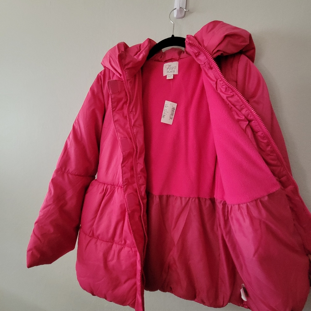 NWT Children's Place Girl Puffer Jacket Pink Size 14